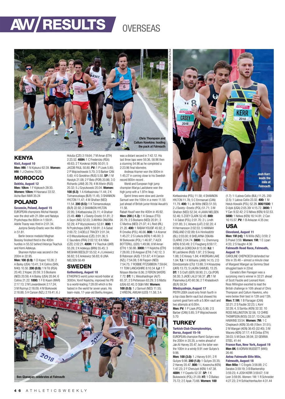 AW – Athletics Weekly Magazine Preview Pages
