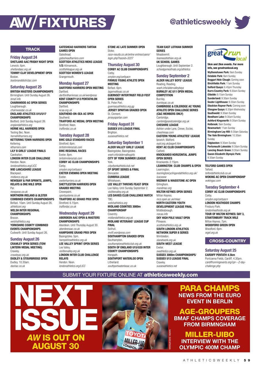 AW – Athletics Weekly Magazine Preview Pages