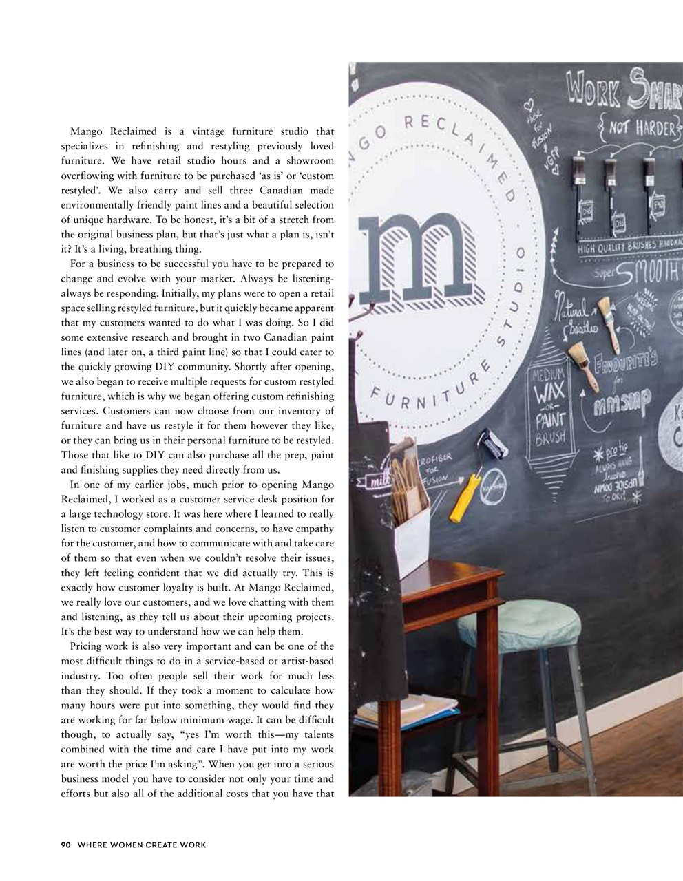 Where Women Create Work Preview Pages