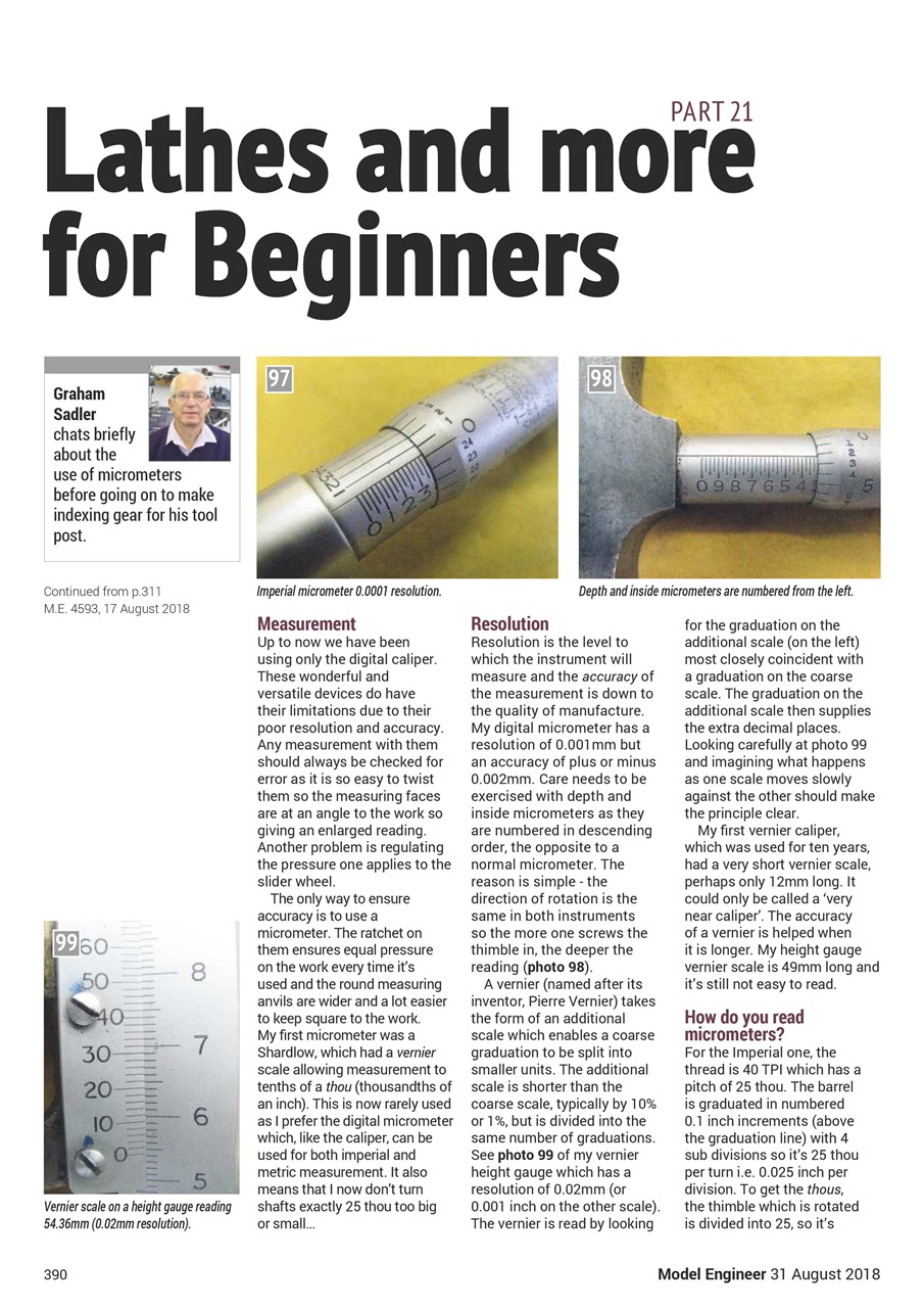 Model Engineer Preview Pages