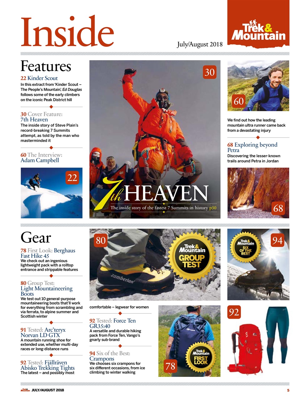 Trek & Mountain Magazine Preview Pages