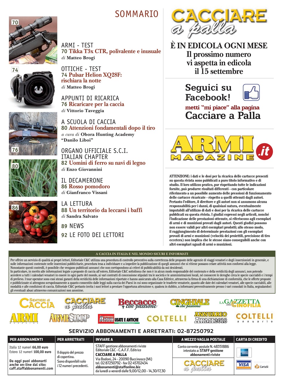 Caccia Magazine Preview Pages
