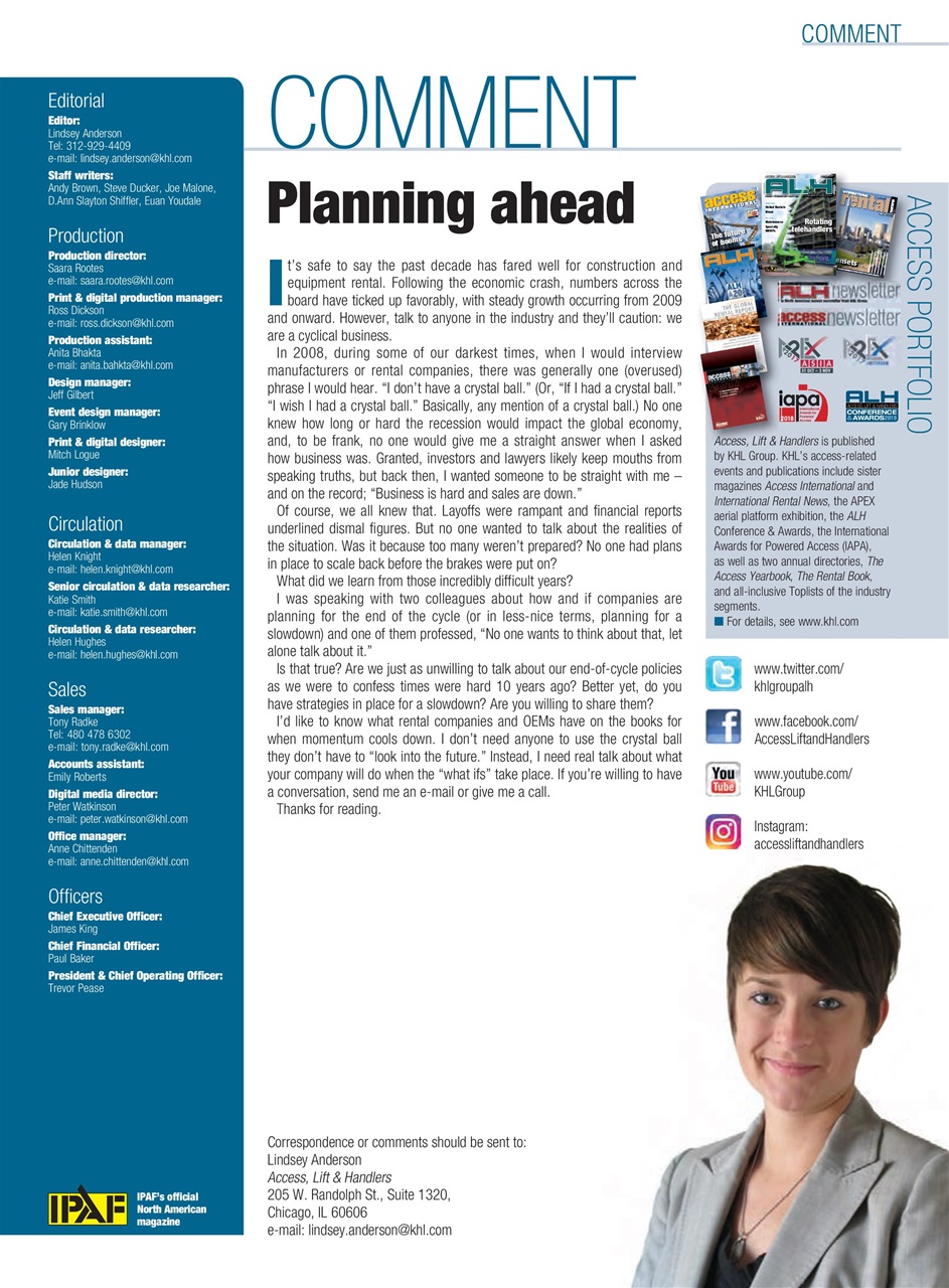 Access, Lift & Handlers Preview Pages