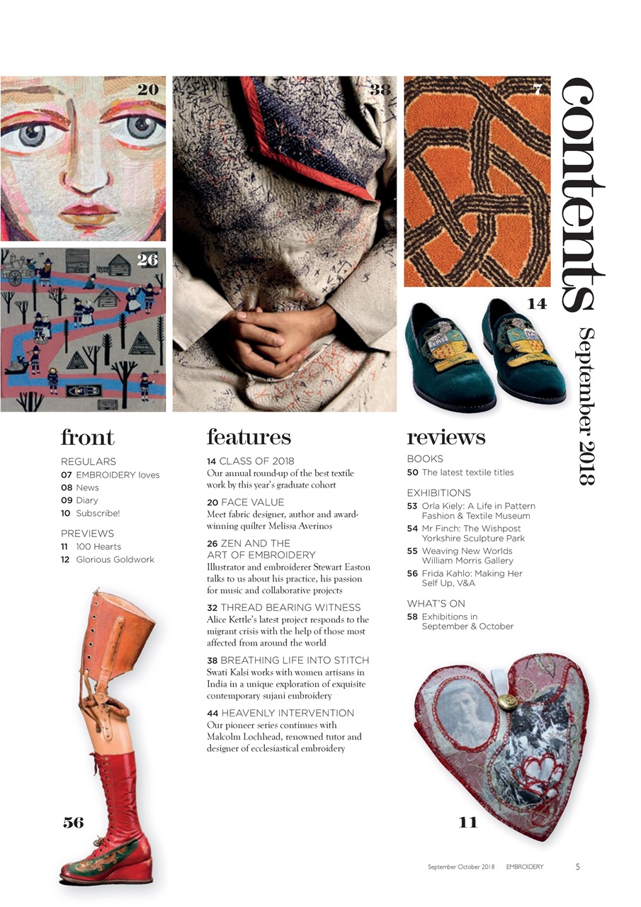 Embroidery Magazine Preview Pages