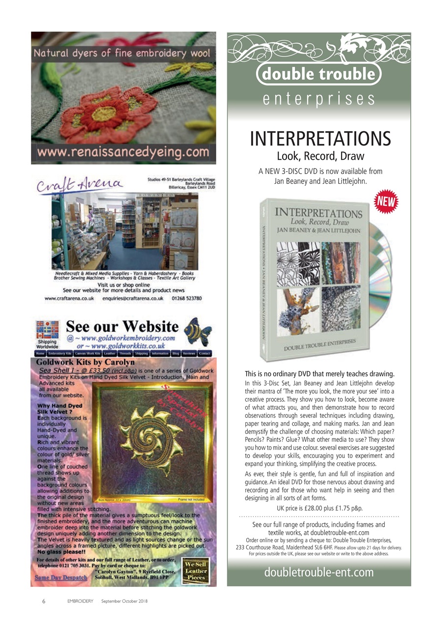 Embroidery Magazine Preview Pages