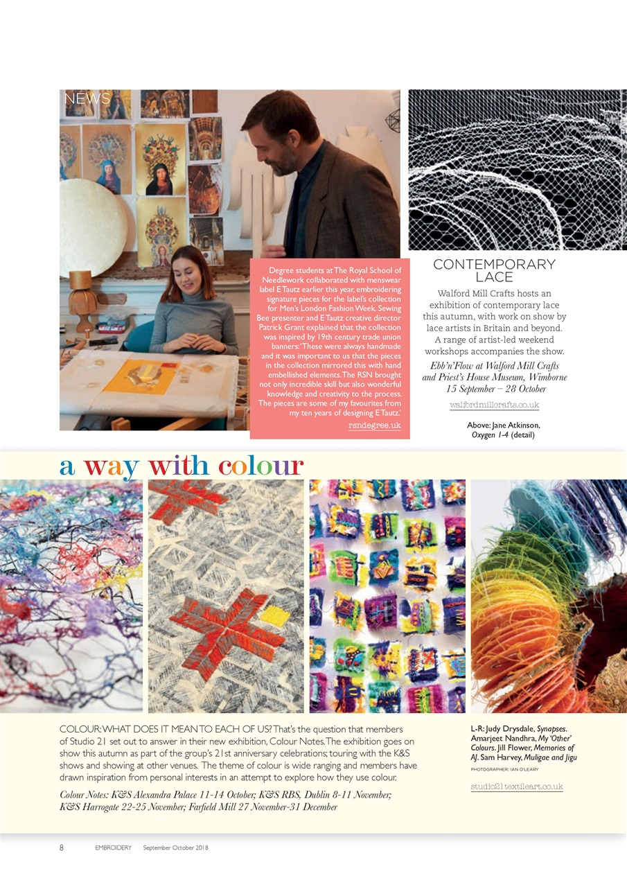 Embroidery Magazine Preview Pages