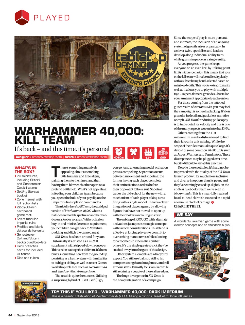 Tabletop Gaming Preview Pages