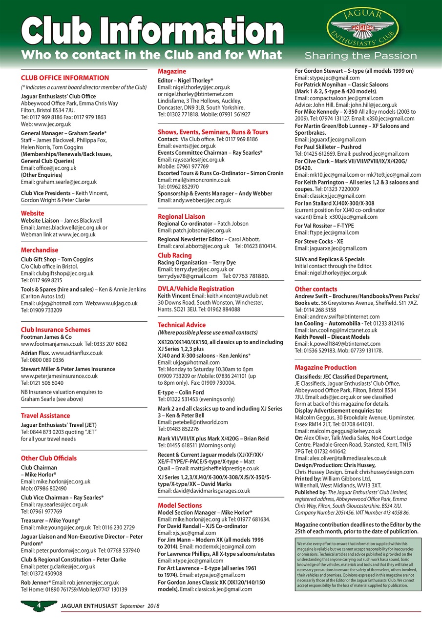 Jaguar Enthusiast Preview Pages
