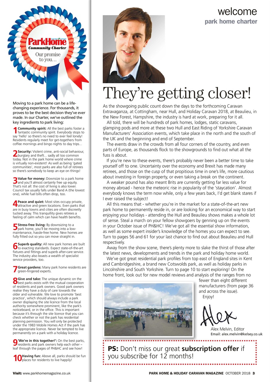 Park Home & Holiday Living Preview Pages