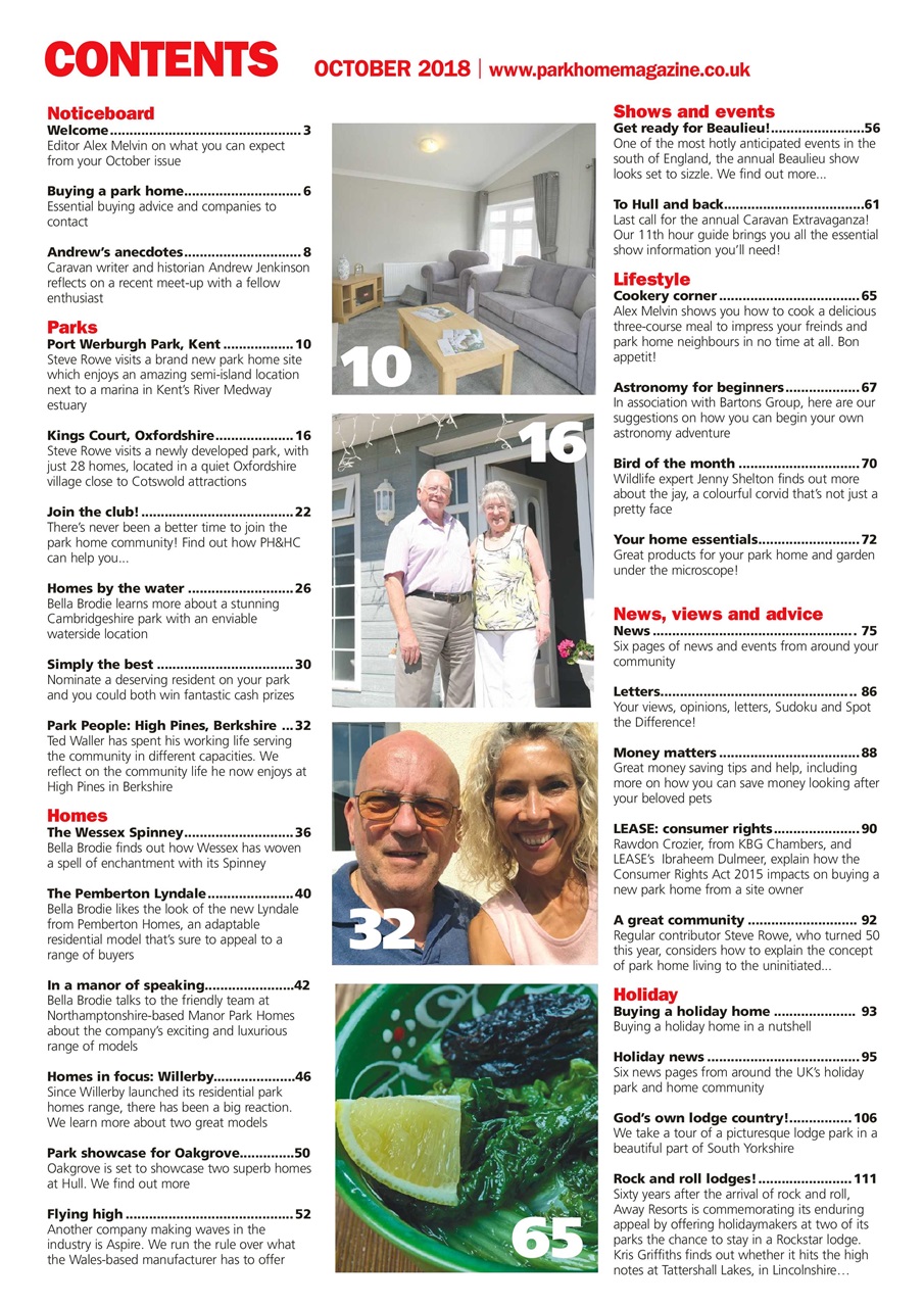 Park Home & Holiday Living Preview Pages