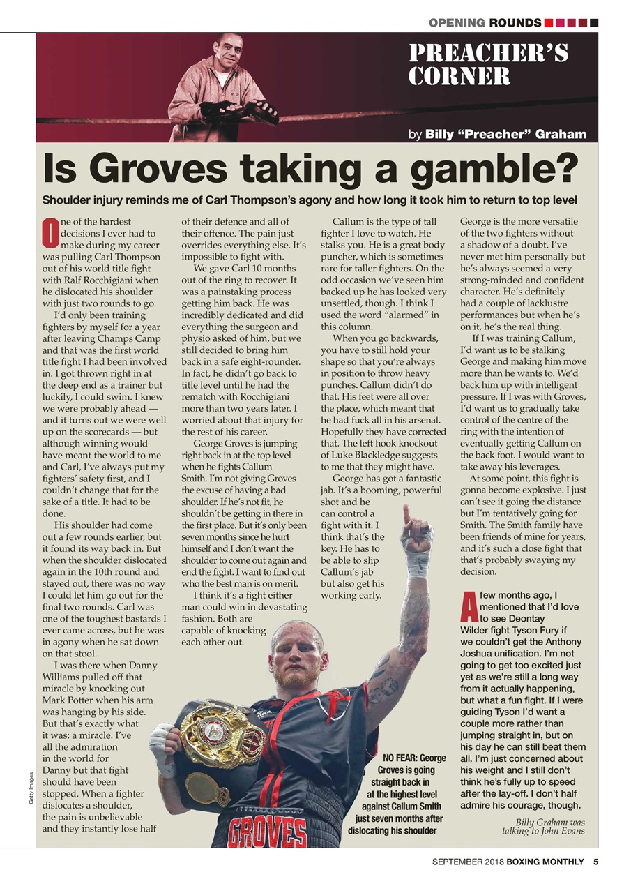 Boxing Monthly Preview Pages