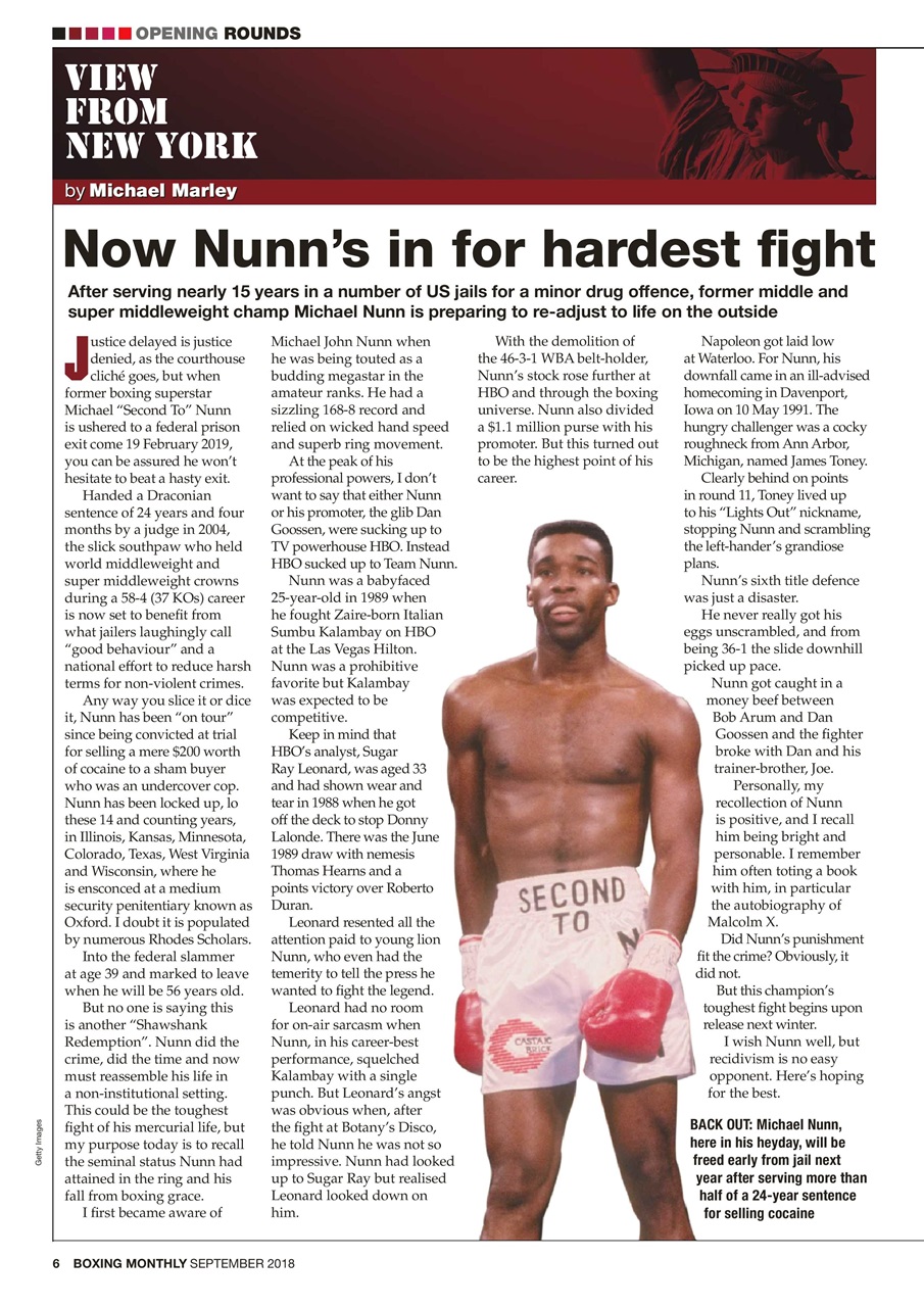 Boxing Monthly Preview Pages