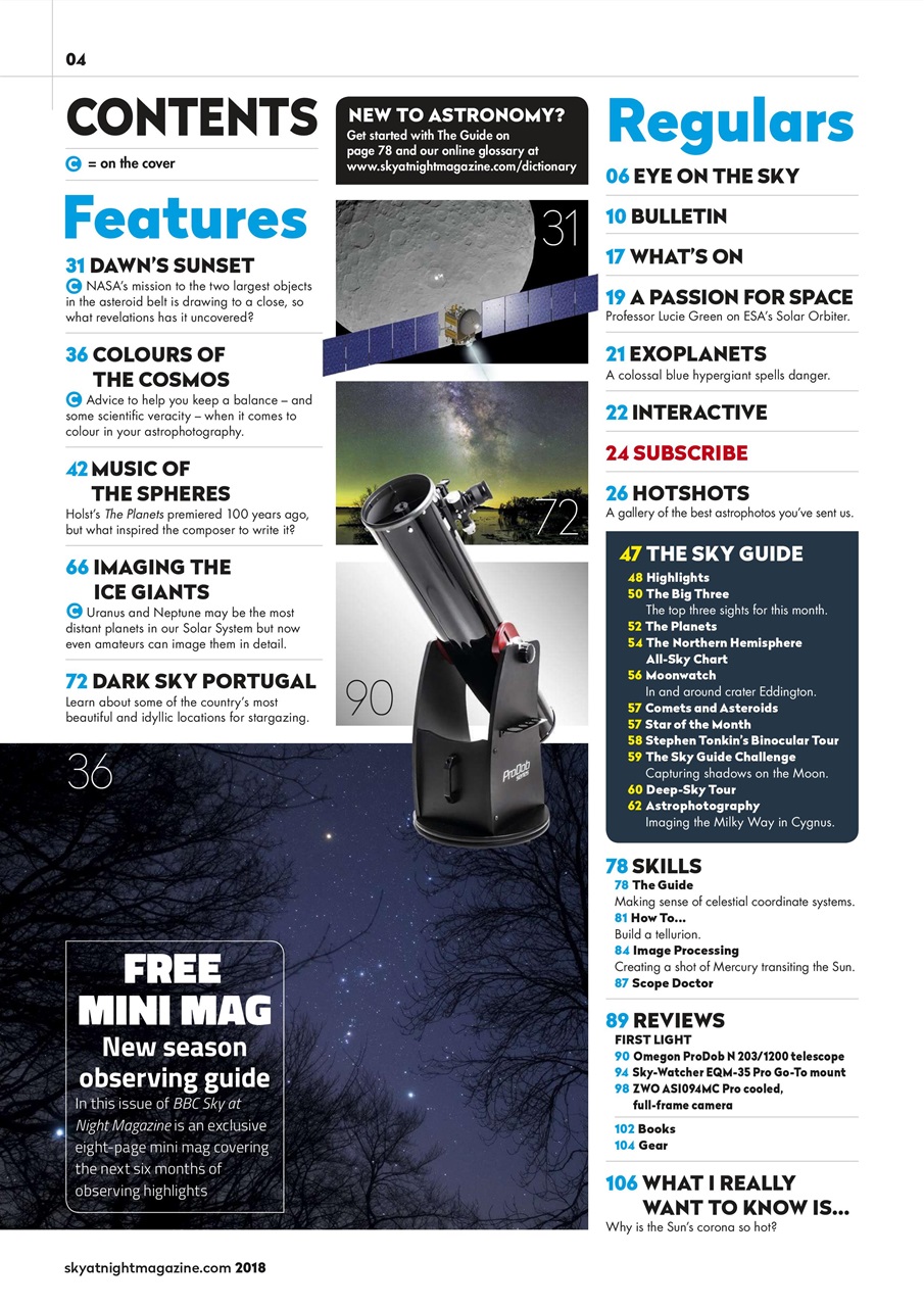 BBC Sky at Night Magazine Preview Pages