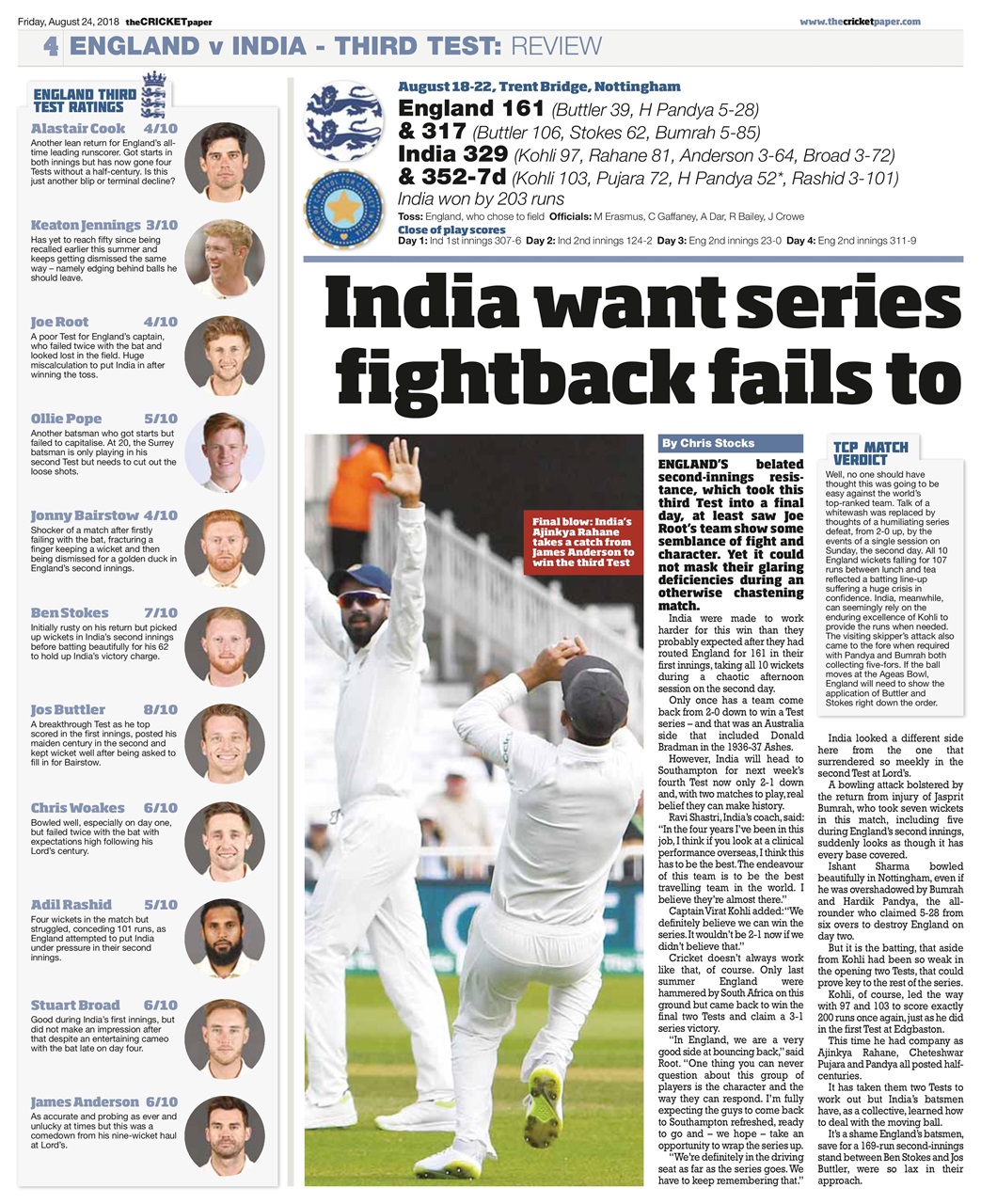 The Cricket Paper Preview Pages