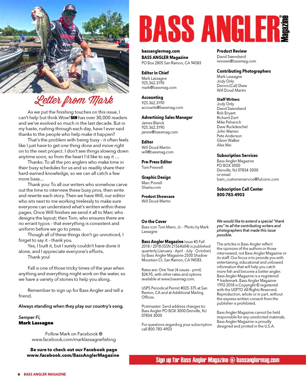 BASS ANGLER MAGAZINE Preview Pages