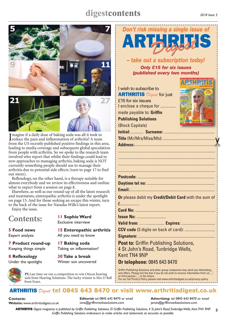 Arthritis Digest Preview Pages