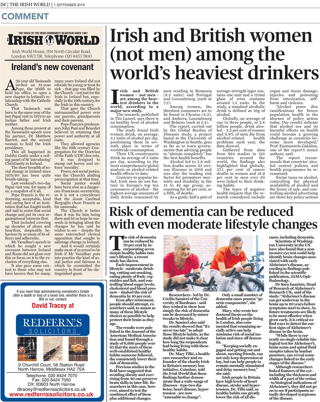 Irish World Preview Pages