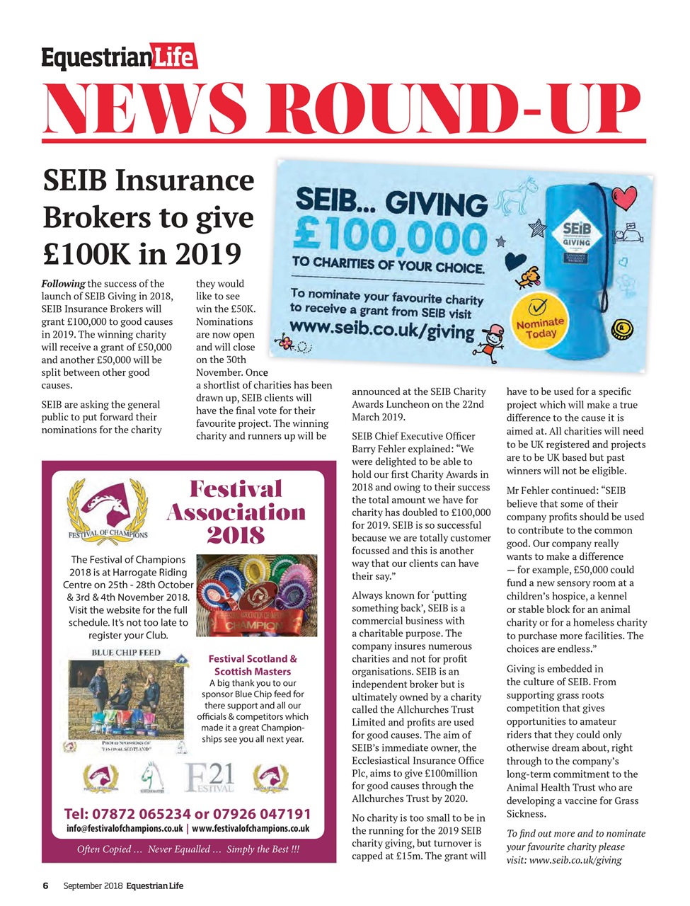 Equestrian Life Magazine Preview Pages