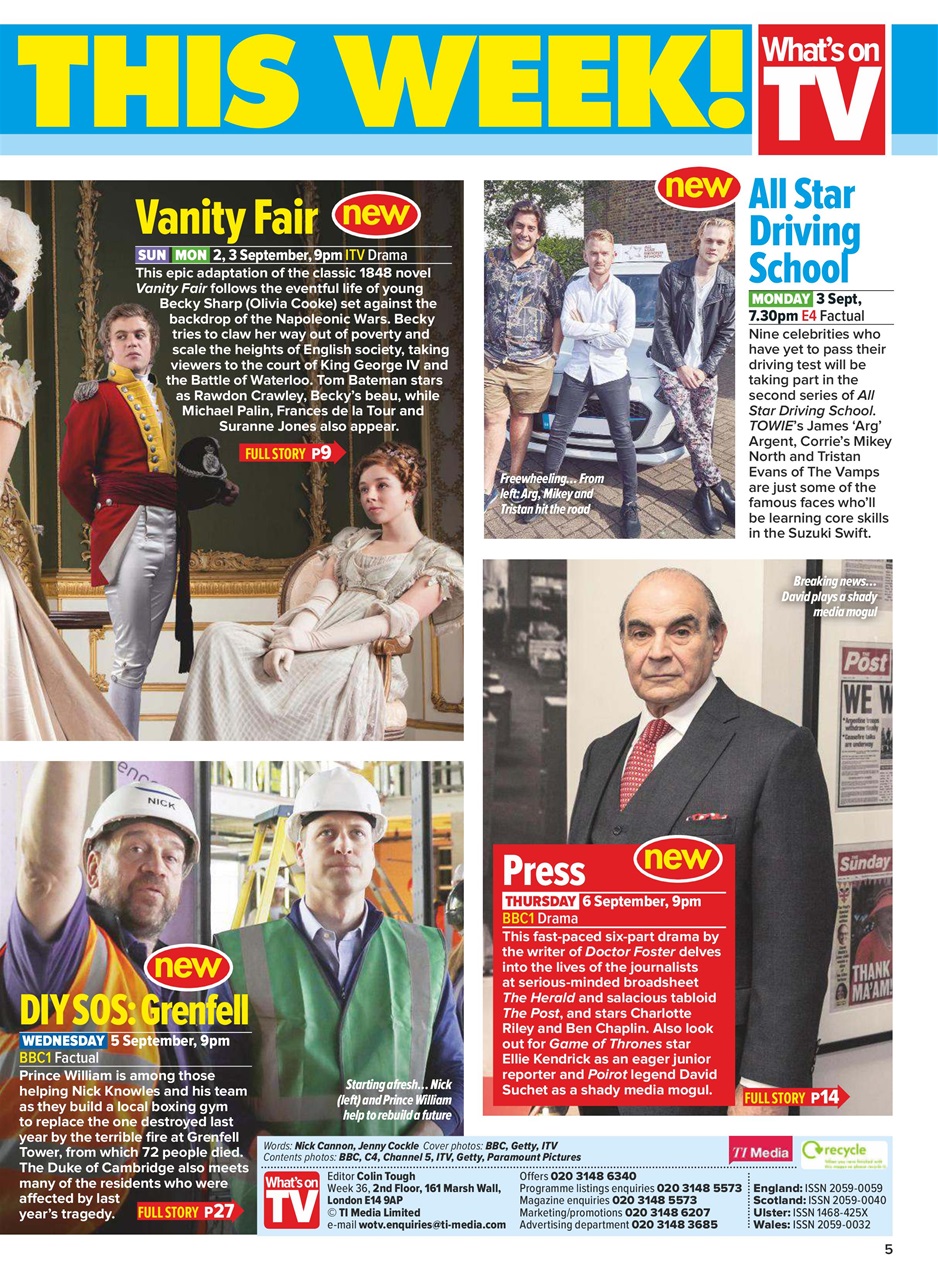 What's on TV Preview Pages
