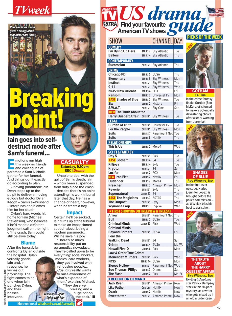 What's on TV Preview Pages