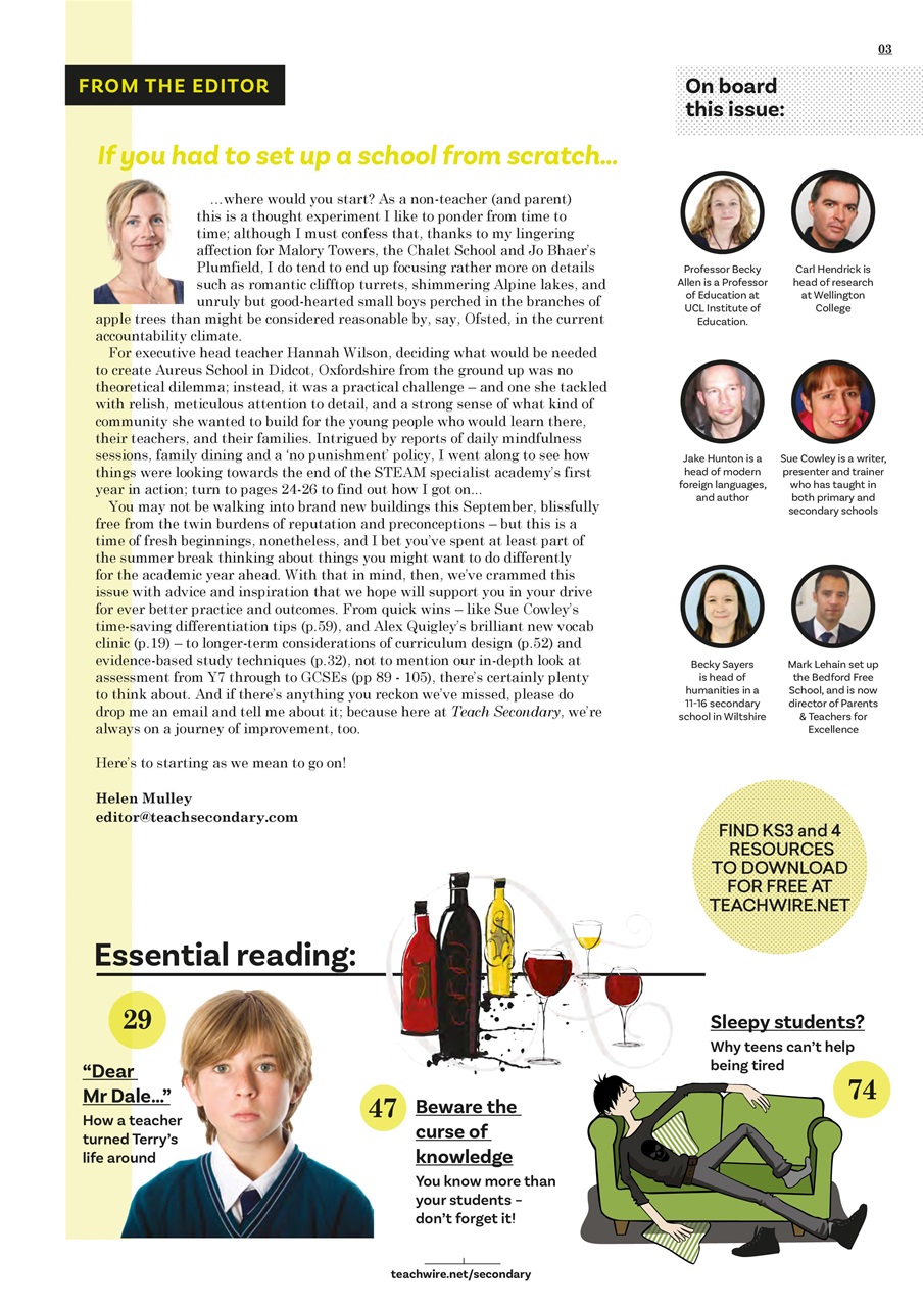 Teach Secondary Preview Pages