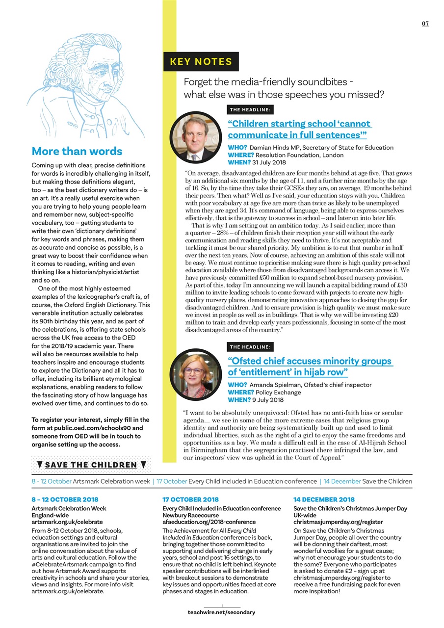 Teach Secondary Preview Pages