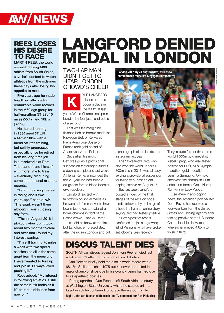 AW – Athletics Weekly Magazine Preview Pages
