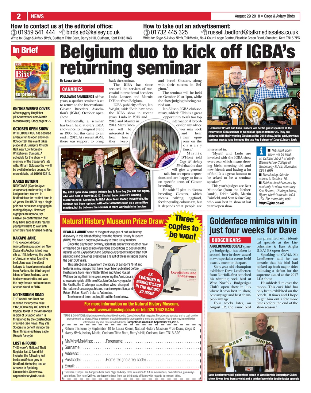 Cage & Aviary Birds Preview Pages