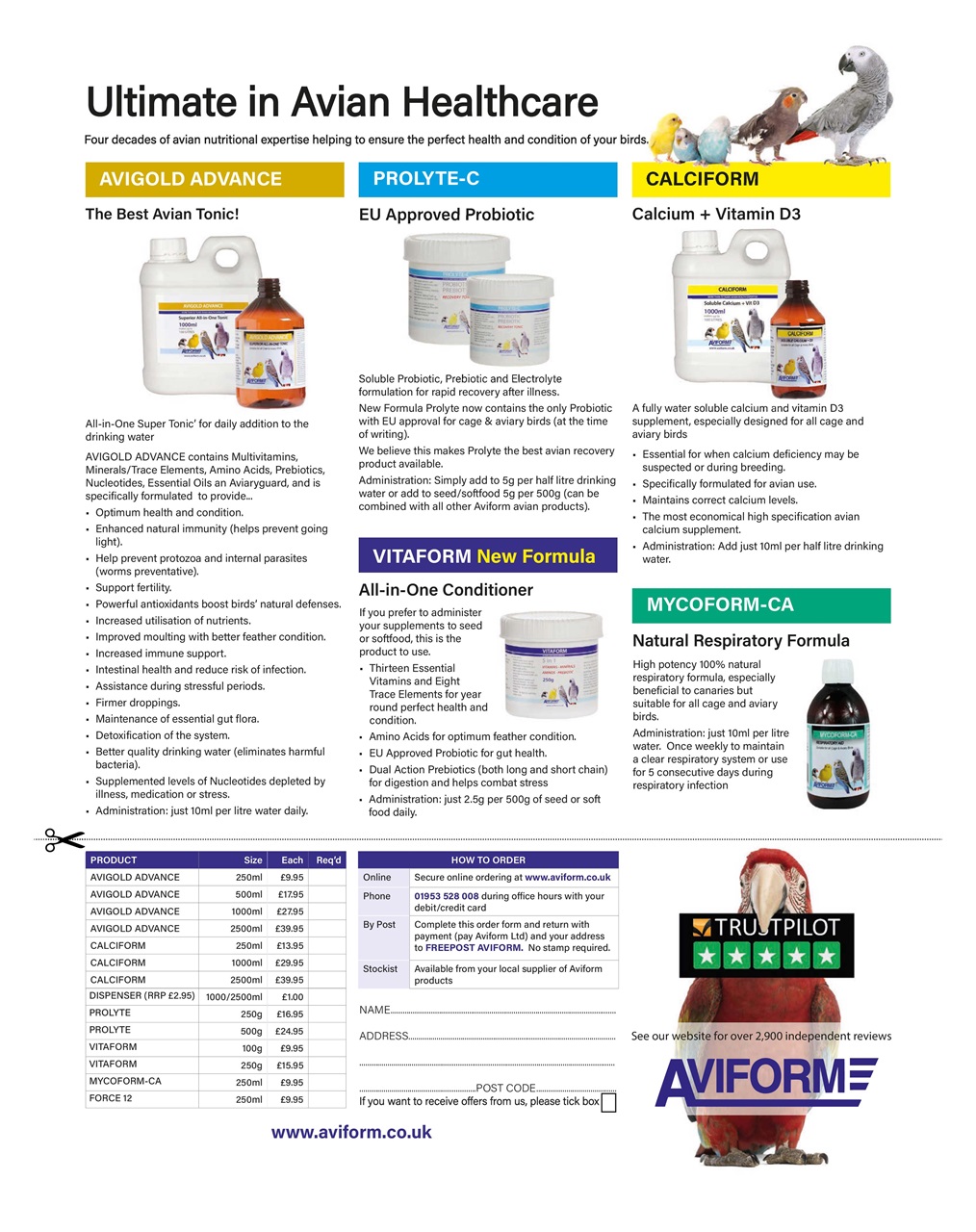 Cage & Aviary Birds Preview Pages