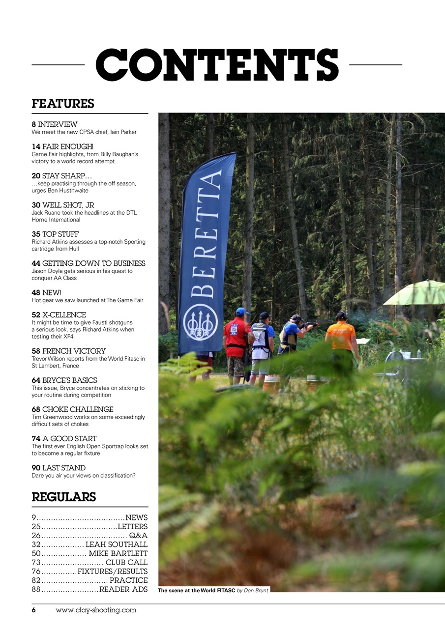 Clay Shooting Preview Pages