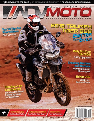 Adventure Motorcycle issue Sept/Oct 2018