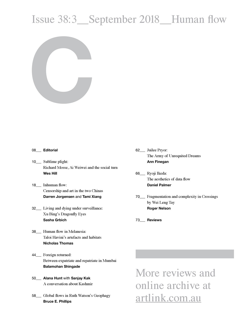 Artlink Magazine Preview Pages