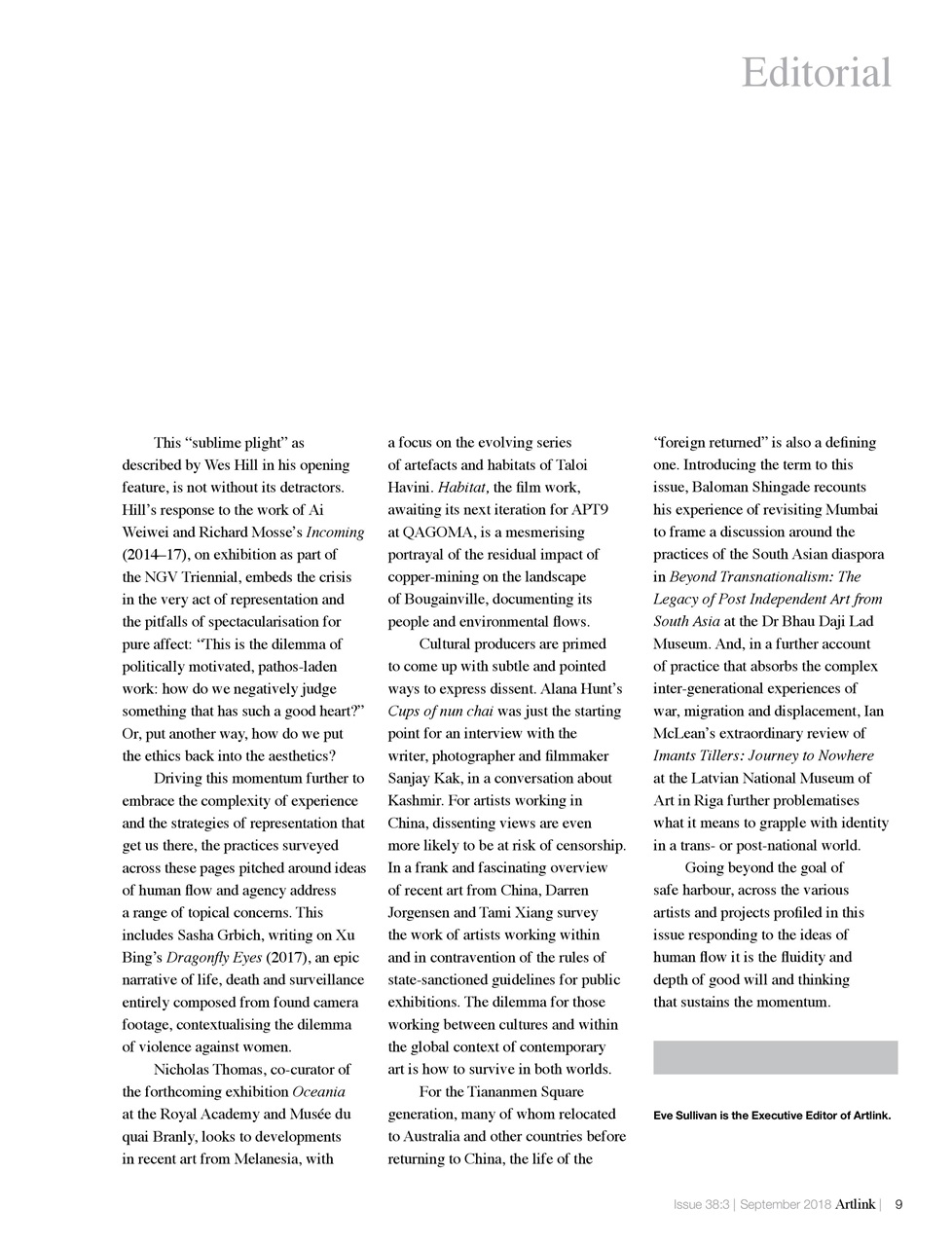 Artlink Magazine Preview Pages