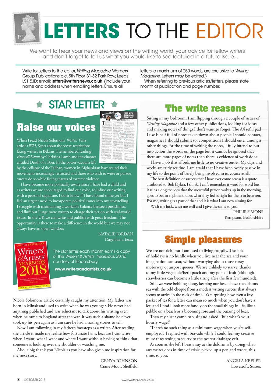 Writing Magazine Preview Pages