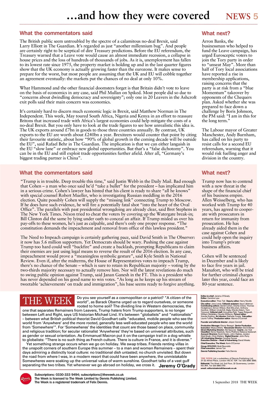 The Week Preview Pages