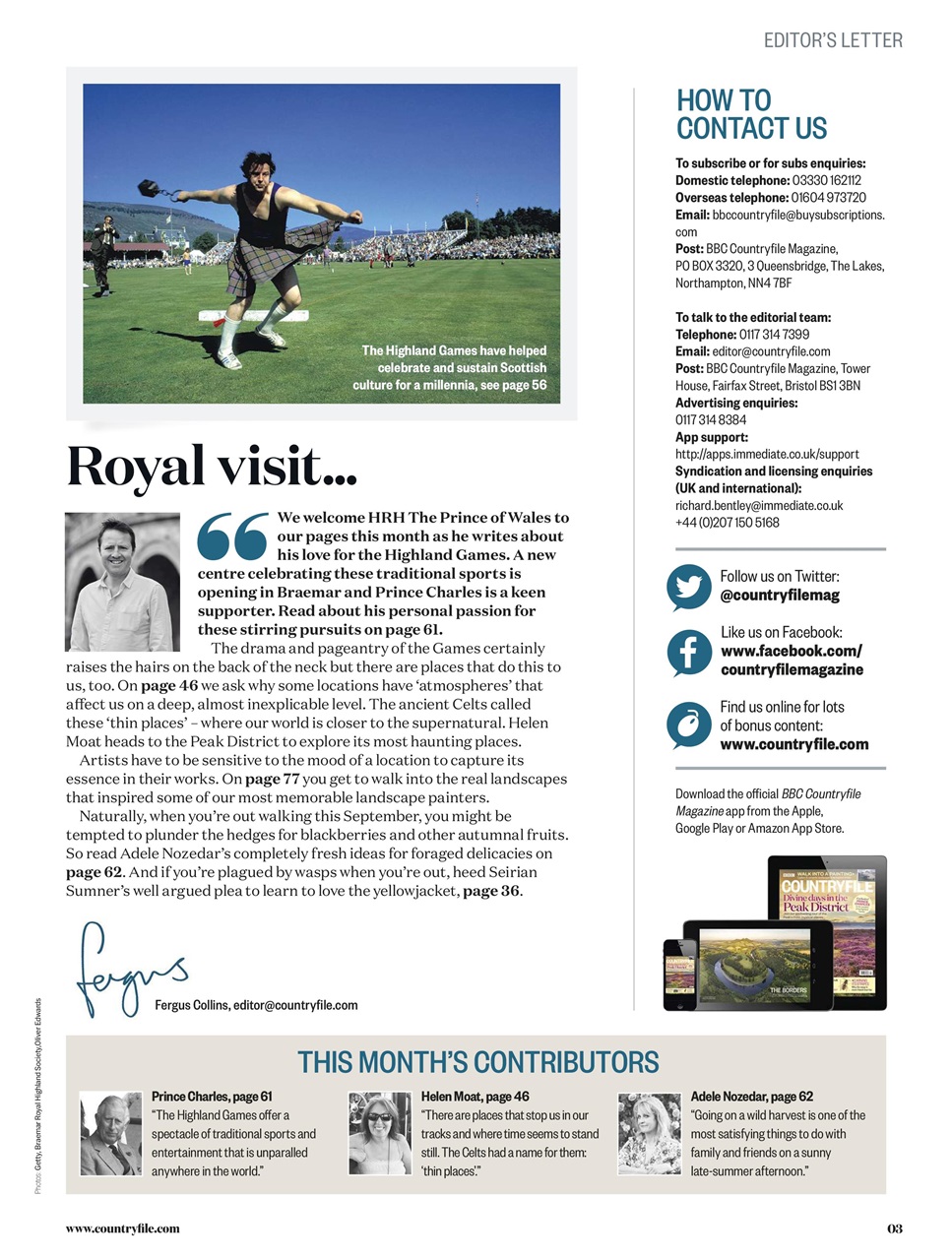 BBC Countryfile Magazine Preview Pages