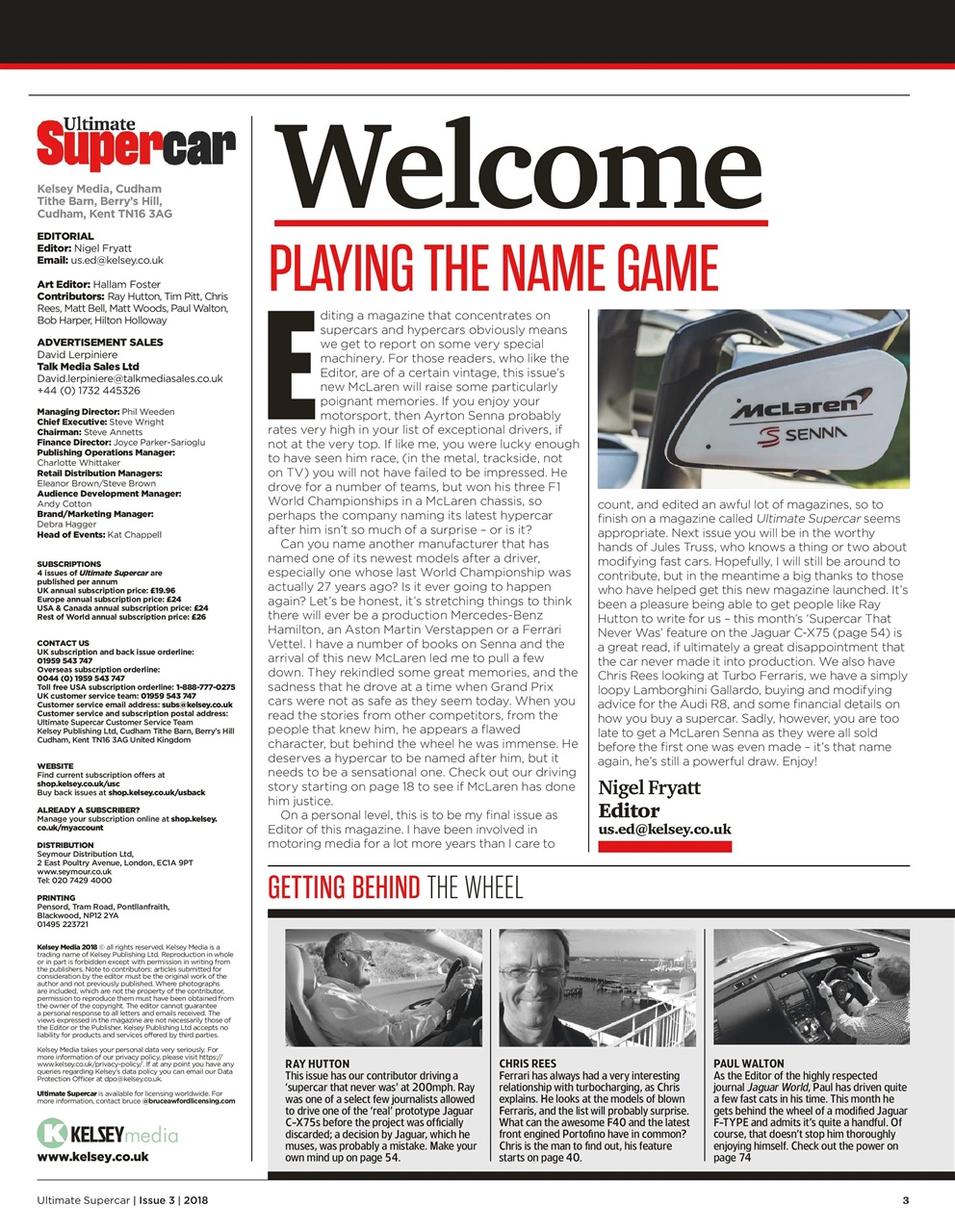 Ultimate Supercar Preview Pages