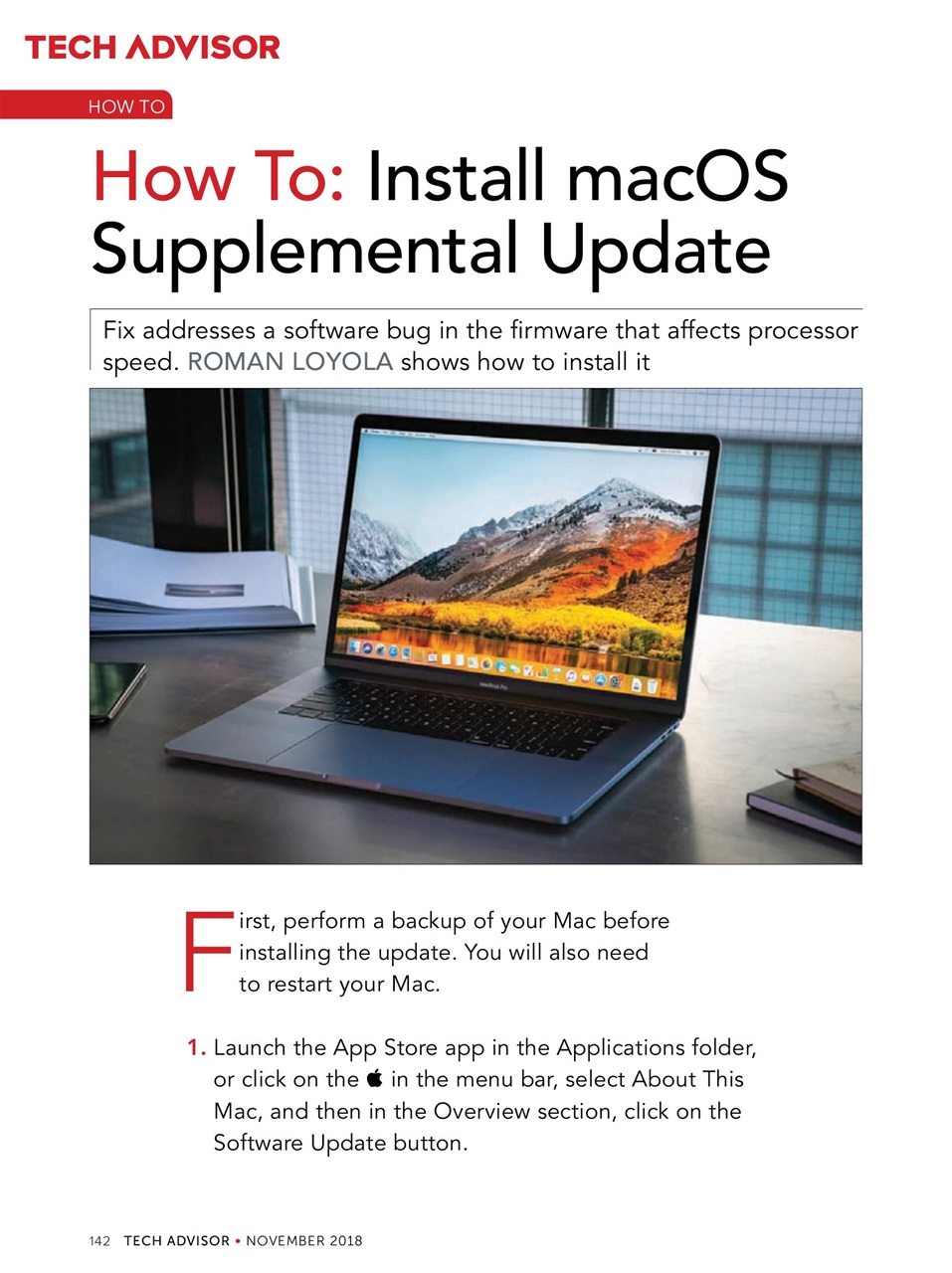 Tech Advisor Preview Pages