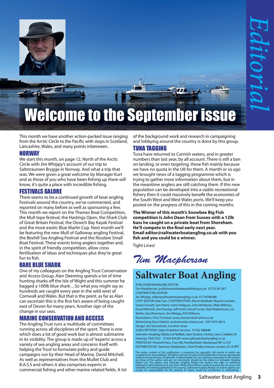 Saltwater Boat Angling Preview Pages