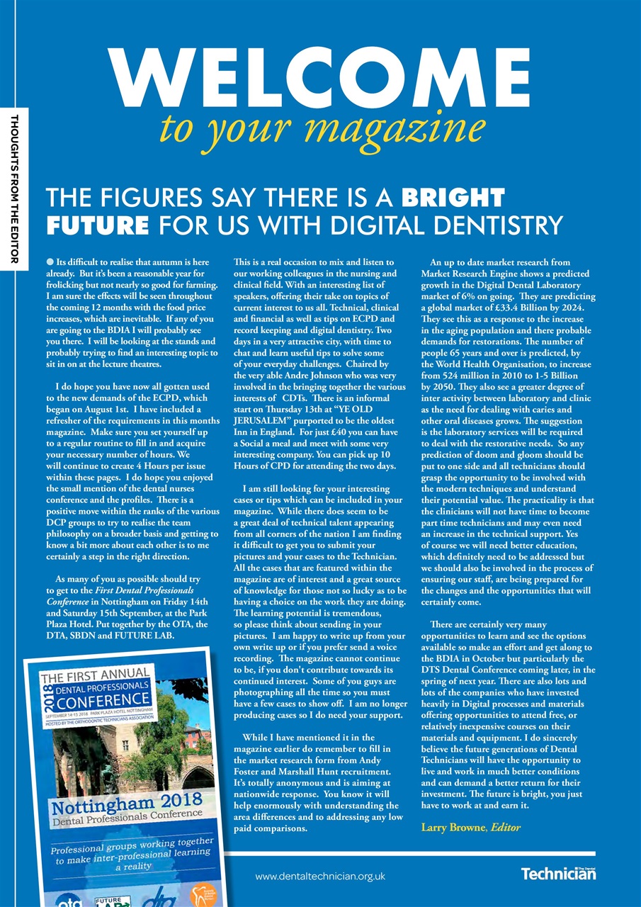 The Dental Technician Magazine Preview Pages