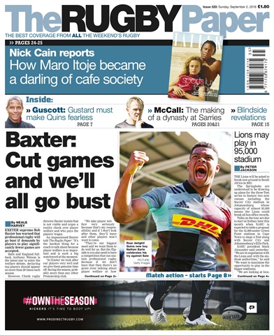 The Rugby Paper issue 2nd September 2018