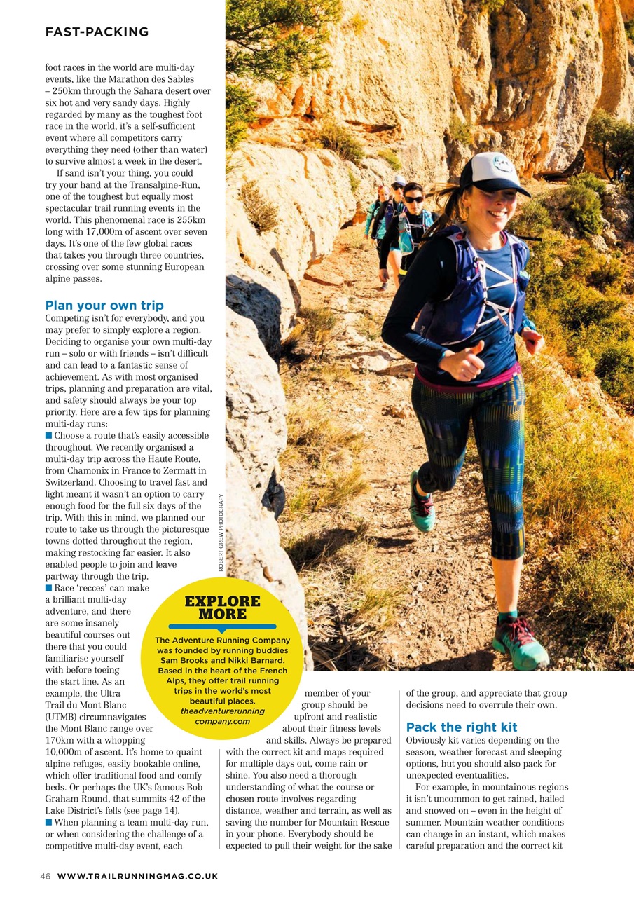 Trail Running Preview Pages