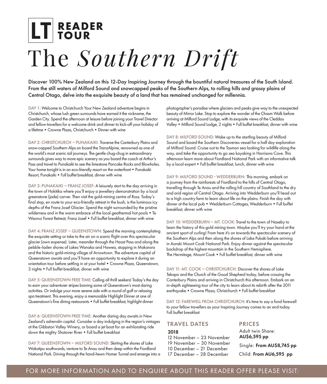 Luxury Travel Preview Pages