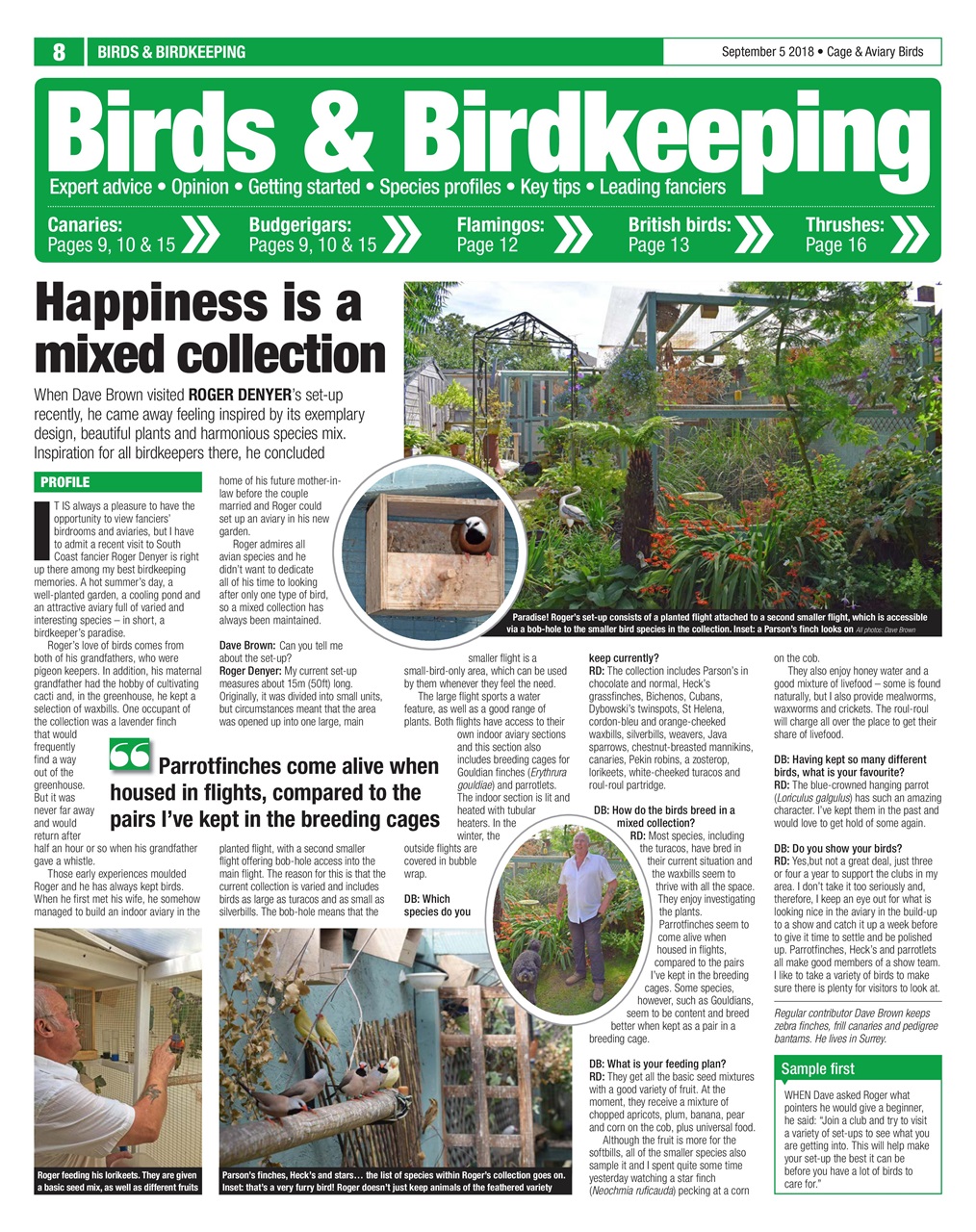 Cage & Aviary Birds Preview Pages