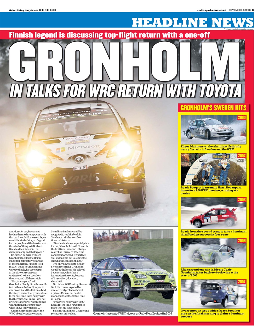 Motorsport News Preview Pages