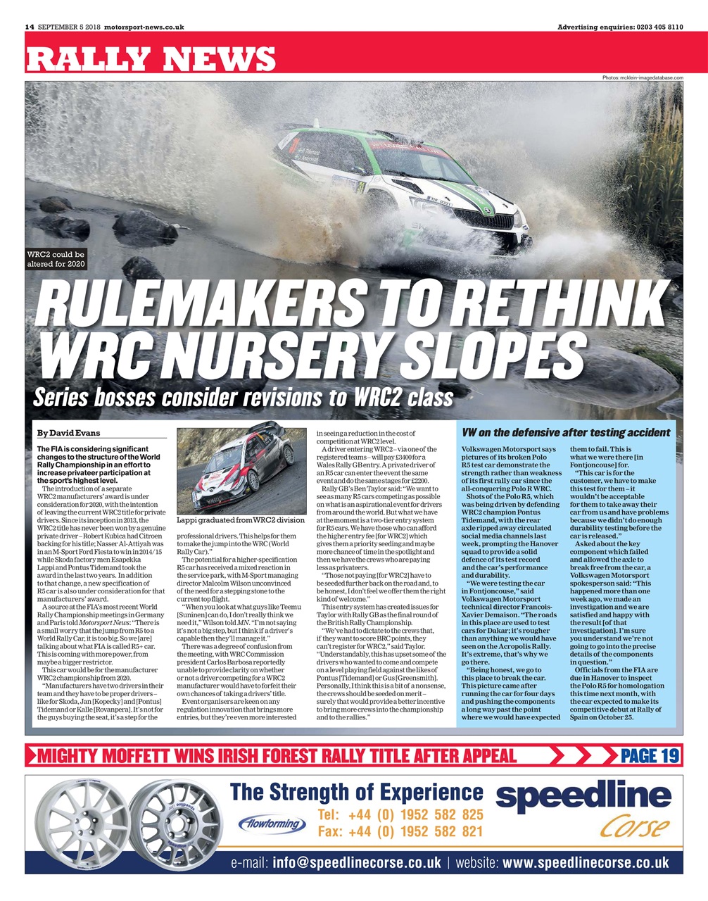 Motorsport News Preview Pages