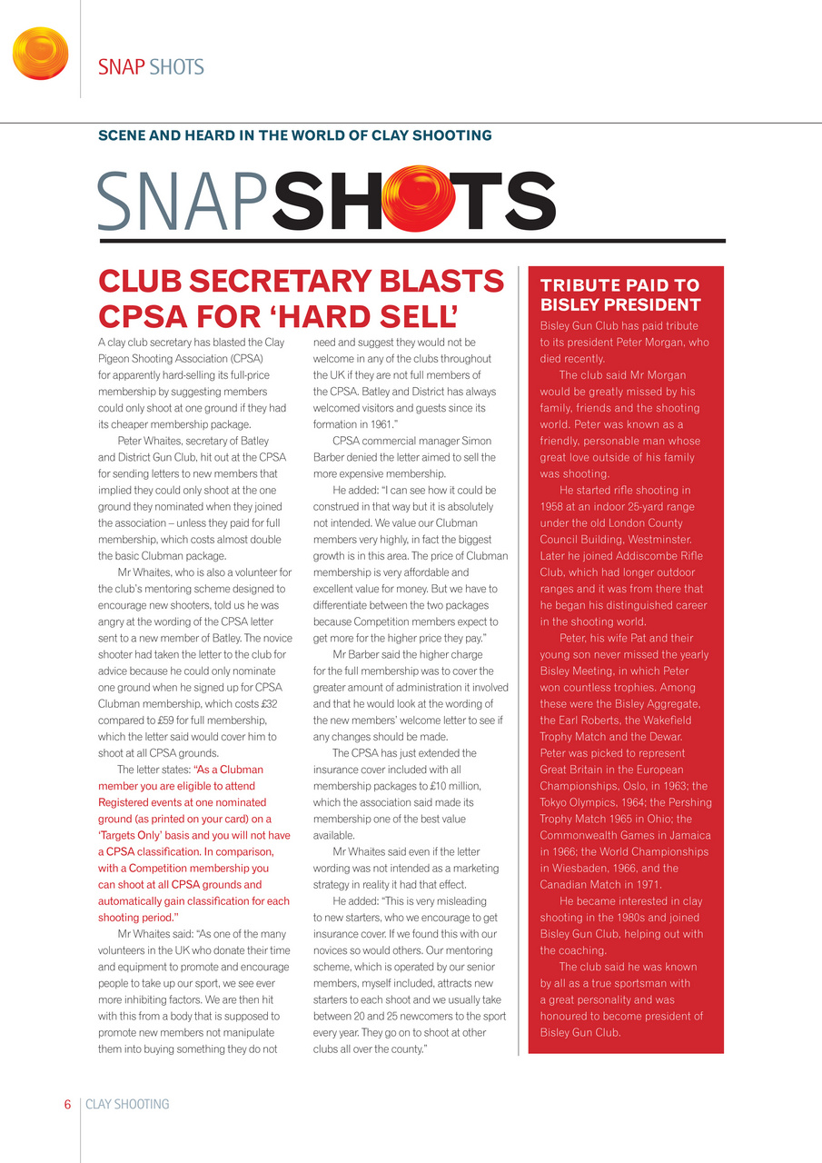 Clay Shooting Preview Pages