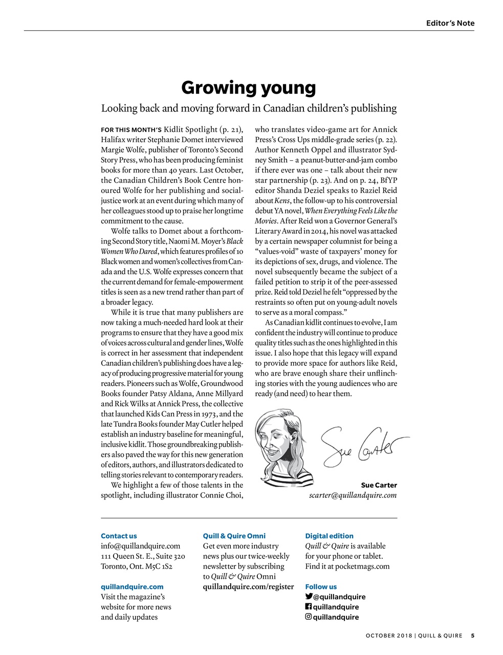 Quill & Quire Preview Pages