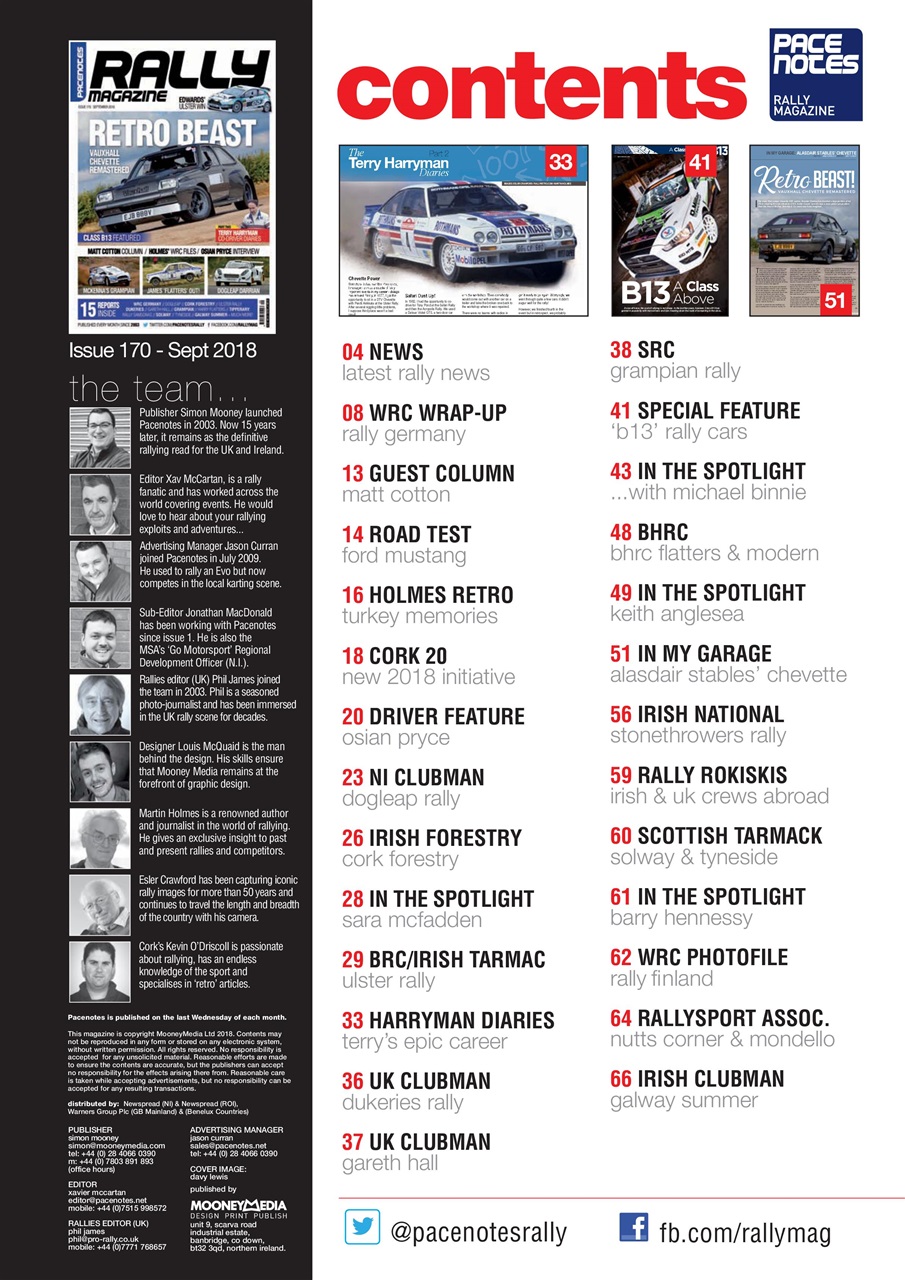 Pacenotes Rally magazine Preview Pages