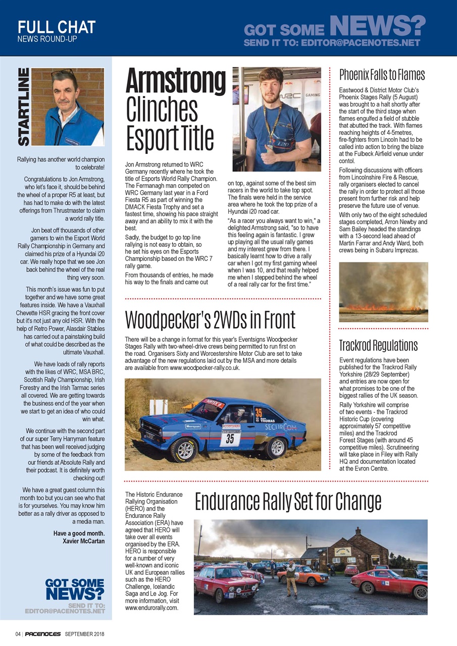 Pacenotes Rally magazine Preview Pages